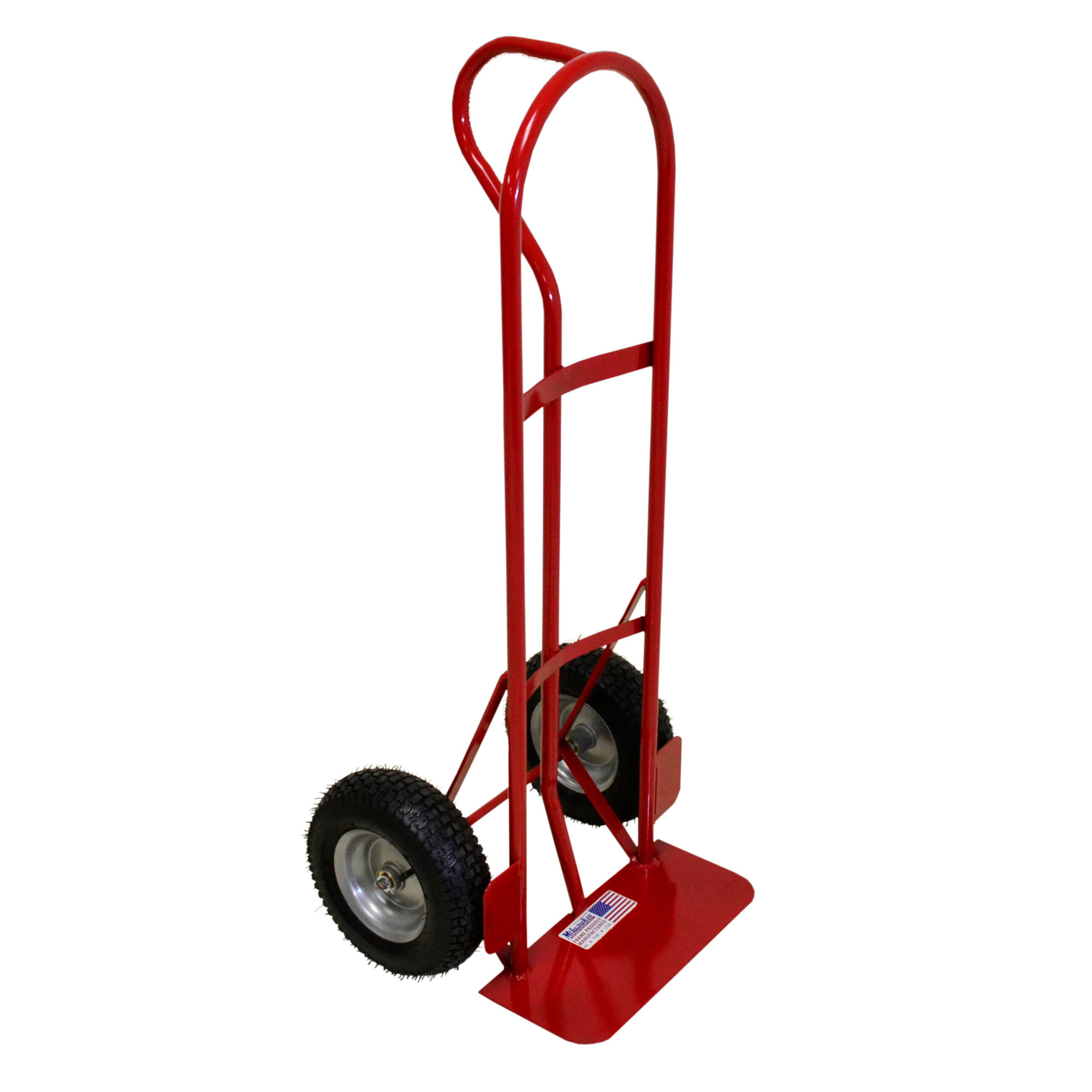 Milwaukee Hand Trucks Heavy-Duty P-Handle Hand Truck — 800-Lb. Capacity, 12in. Pneumatic Tires, Model# DC48866